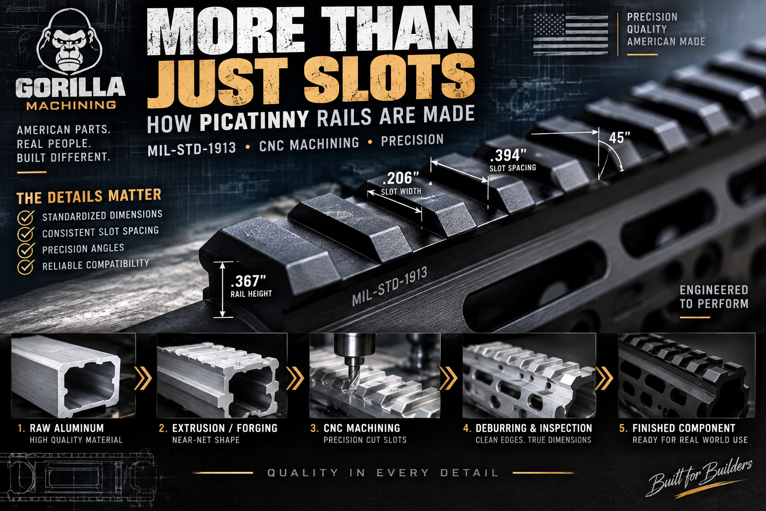How Picatinny Rails Are Made: Understanding MIL-STD-1913 & Precision Machining